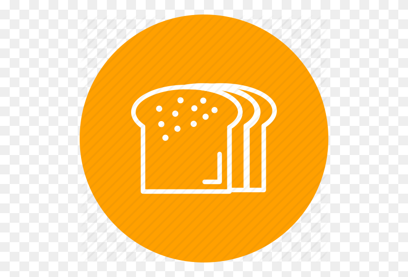 512x512 Bread, Breakfast, Slice Icon - Slice Of Bread PNG