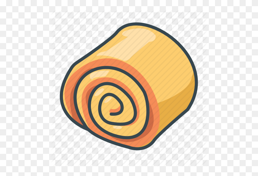 512x512 Bread, Bun, Cake, Cinnamon Roll, Food, Roll Bun Icon - Cinnamon Roll PNG
