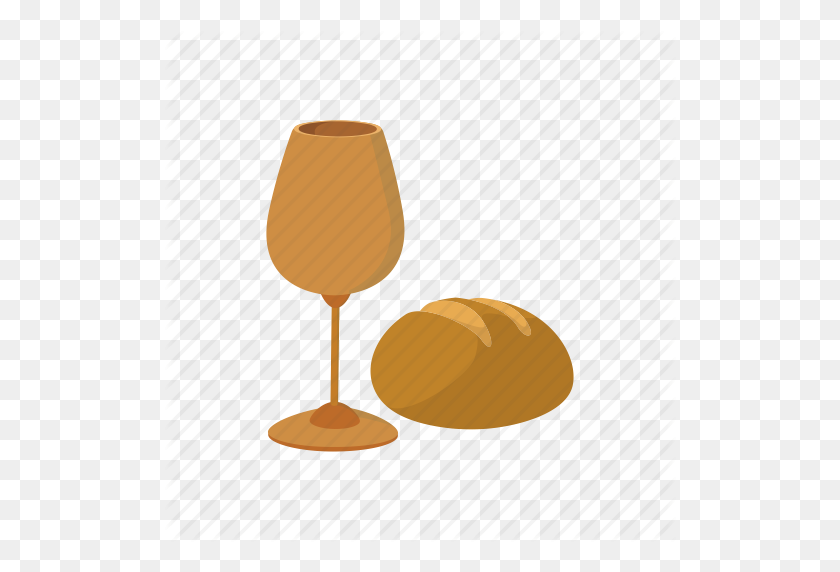 512x512 Bread, Cartoon, Christianity, Communion, Easter, Religion, Wine Icon - Communion PNG