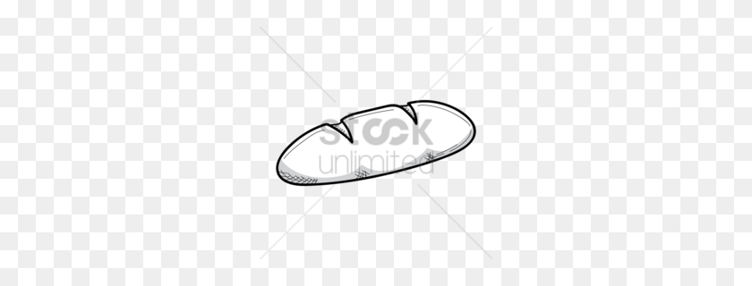 260x260 Bread Clipart - Surfboard Clipart Black And White