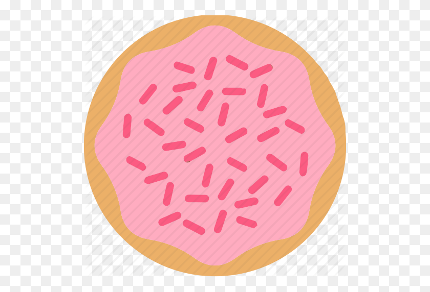 512x512 Pan, Postre, Donuts, Donuts, Alimentos, Pasteles, Sprinkles Icon - Sprinkle Donut Clipart