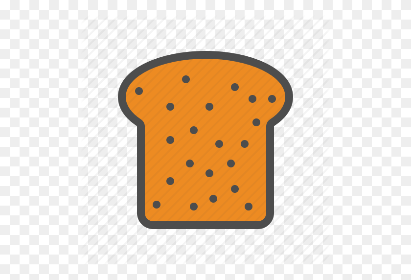512x512 Bread, Food, Loaf, Slice Icon - Slice Of Bread PNG