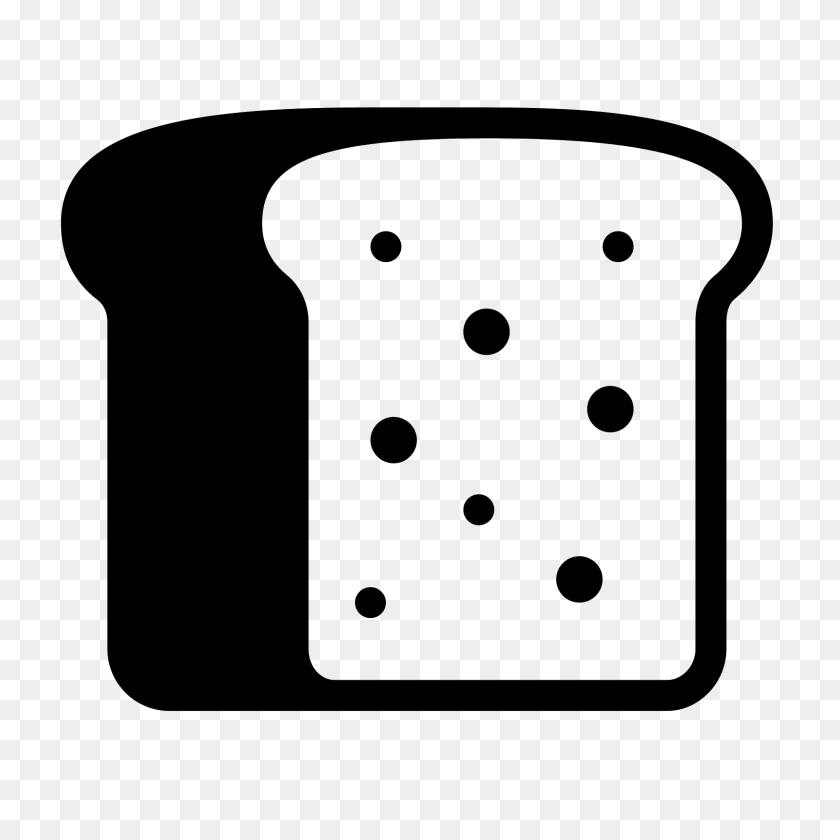 1600x1600 Bread Loaf Filled Icon - Bread Black And White Clipart