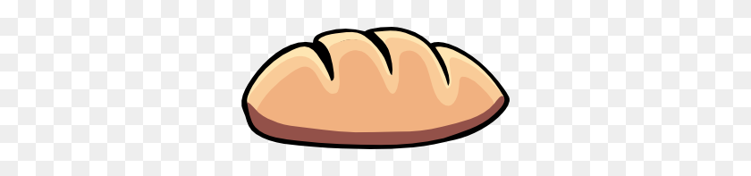 300x137 Bread Png, Clip Art For Web - Loaf Of Bread Clipart Black And White