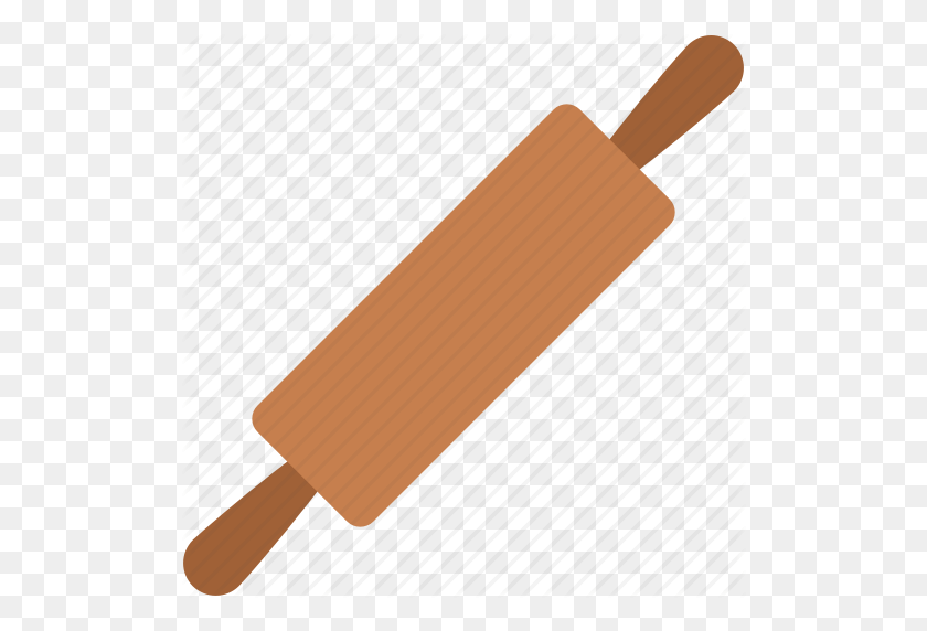 512x512 Bread Roller, Dough Roller, Kitchen Tool, Roller Pin, Rolling Pn - Rolling Pin PNG