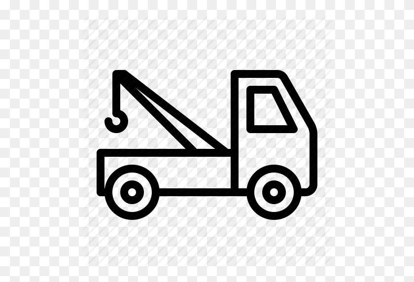 512x512 Break, Car, Down, Ios, Pickup, Tow, Truck Icon - Flatbed Tow Truck Clipart