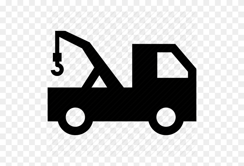 512x512 Breakdown Assistance, Breakdown Lorry, Recovery Vehicle, Tow Truck - Tow Truck Clipart Black And White