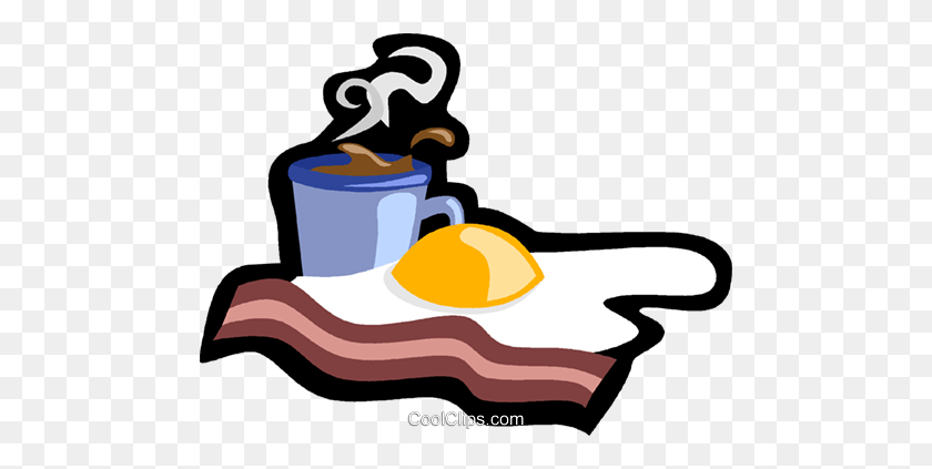 480x363 Breakfast, Bacon And Eggs Royalty Free Vector Clip Art - Bacon And Eggs Clipart