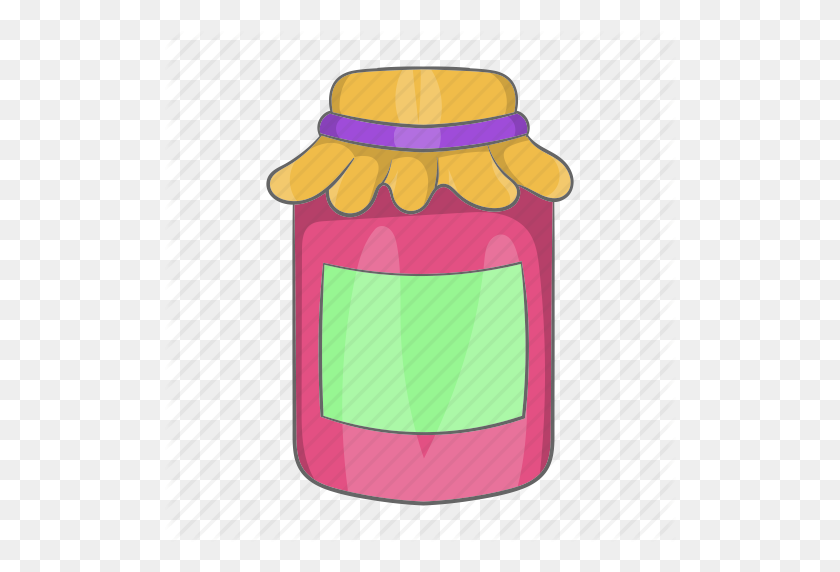 512x512 Breakfast, Cartoon, Fruit, Homemade, Jam, Jar, Jelly Icon - Jam Jar Clipart