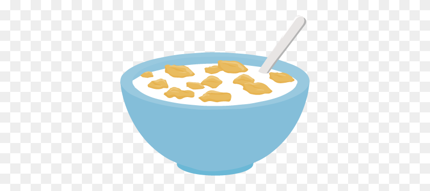 370x314 Desayuno Tazón De Cereal Conos De Helado Clip - Tazón De Mezcla De Imágenes Prediseñadas