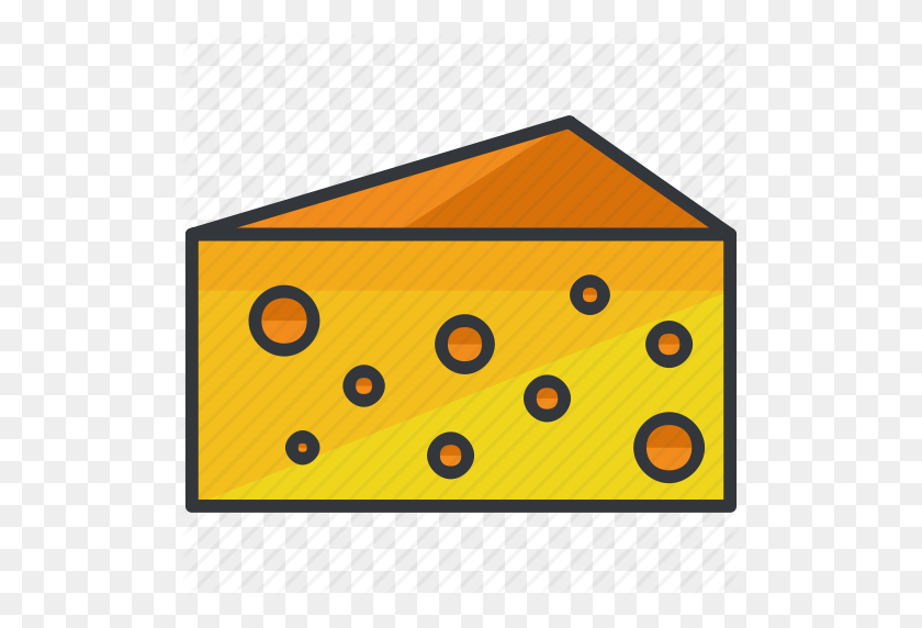 512x512 Breakfast, Cheese, Dairy, Food Icon - Cheese Slice Clipart