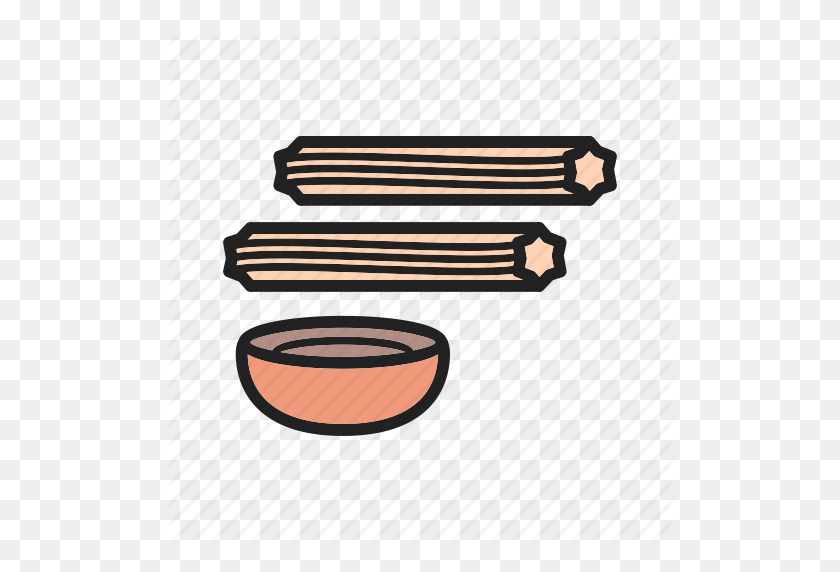 512x512 Breakfast, Churros, Food, Pastry, Snack, Spanish, Sweet Icon - Churros PNG