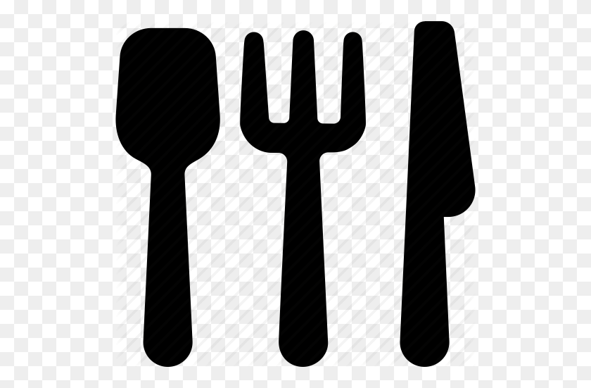 512x491 Desayuno, Cena, Comida, Tenedor, Cuchillo, Almuerzo, Cuchara Icono - Tenedor Cuchillo Cuchara Clipart