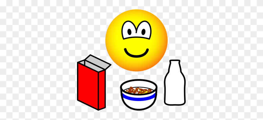 347x325 Breakfast Emoticon Cereal Emoticons - Eating Cereal Clipart