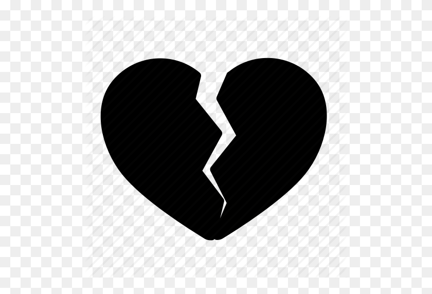 512x512 Breakheart, Broken, Heart, Romance, Valentine Icon - Broken Heart PNG