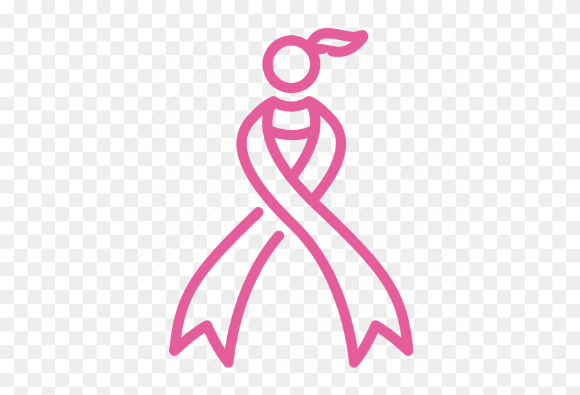 512x512 Icono De Cáncer De Mama, Cuidado, Femenino, Iwd, Cinta, Mujeres - Logotipo De Cáncer De Mama Png