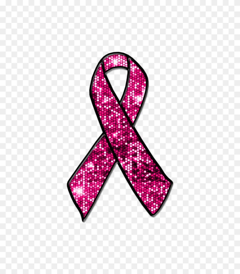674x897 Breast Cancer Glitter Ribbon - Glitter PNG