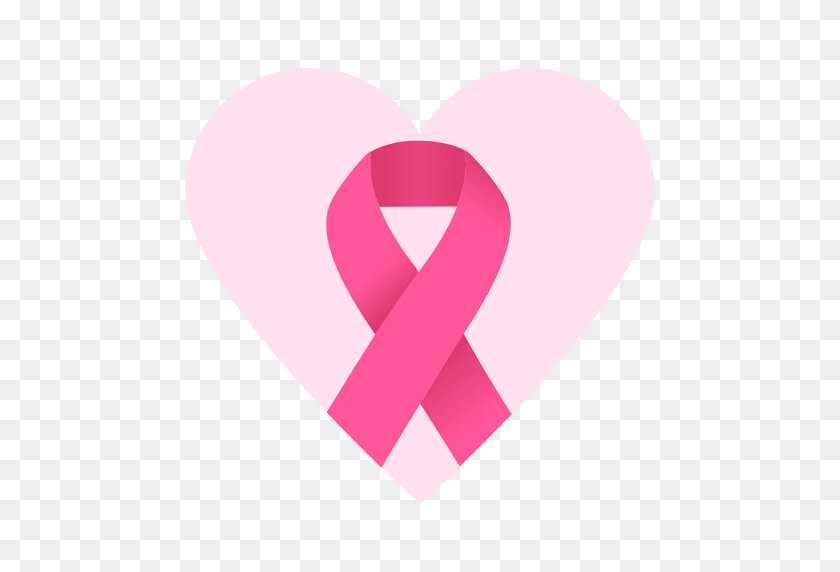 512x512 Breast Cancer Heart Ribbon - Cancer PNG