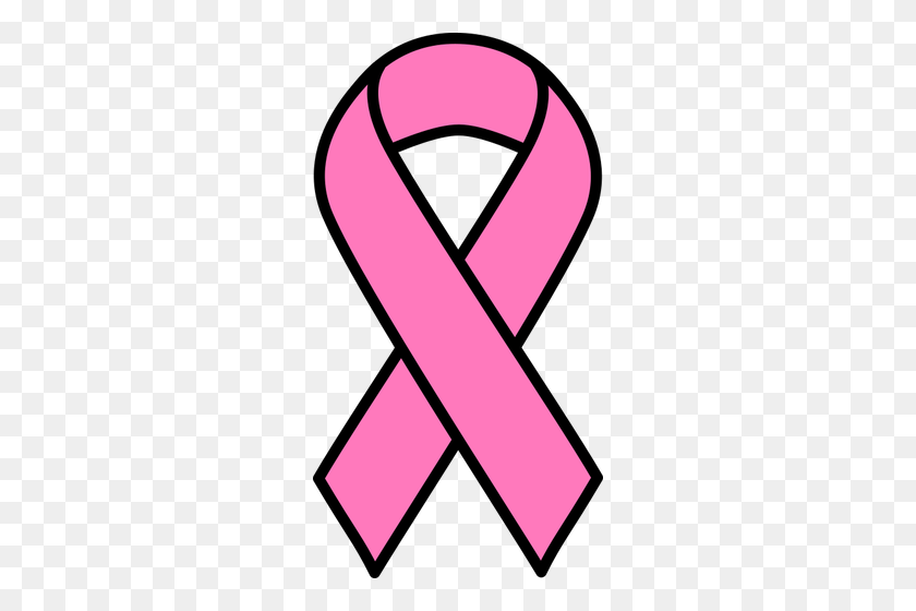 266x500 Breast Cancer Ribbon - Free Pink Ribbon Clip Art