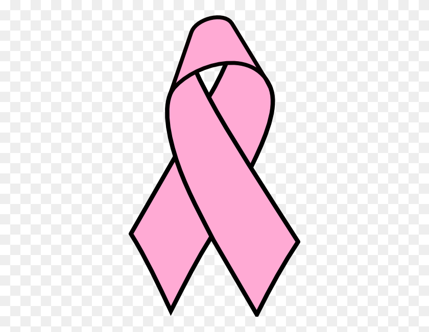 336x591 Рак Молочной Железы Ленты Клипарт - Клип С Розовой Лентой