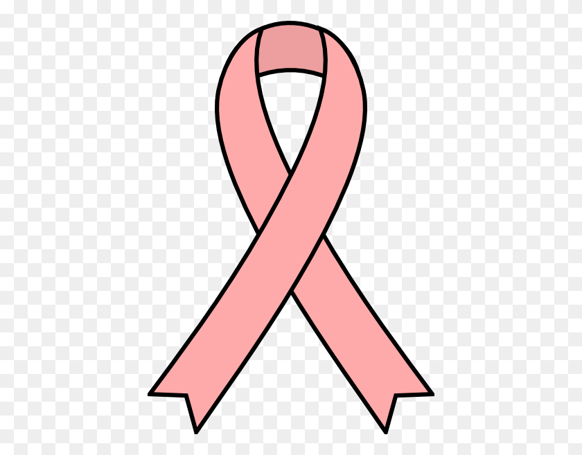 414x597 Breast Cancer Ribbon Clipart - Heart Ribbon Clipart