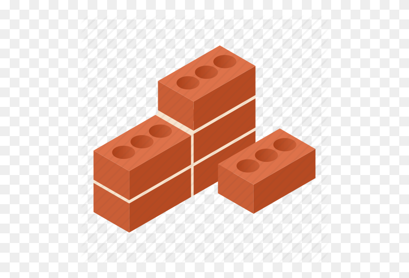 512x512 Brick, Cement, Isometric, Solid, Stone, Wall, Work Icon - Stone Wall PNG