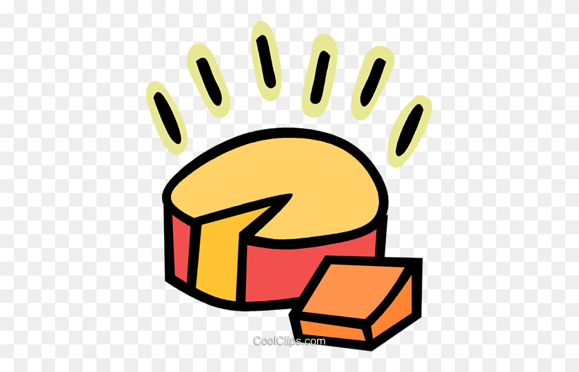 415x480 Brick Of Cheese With Slice Royalty Free Vector Clip Art - Cheese Clipart