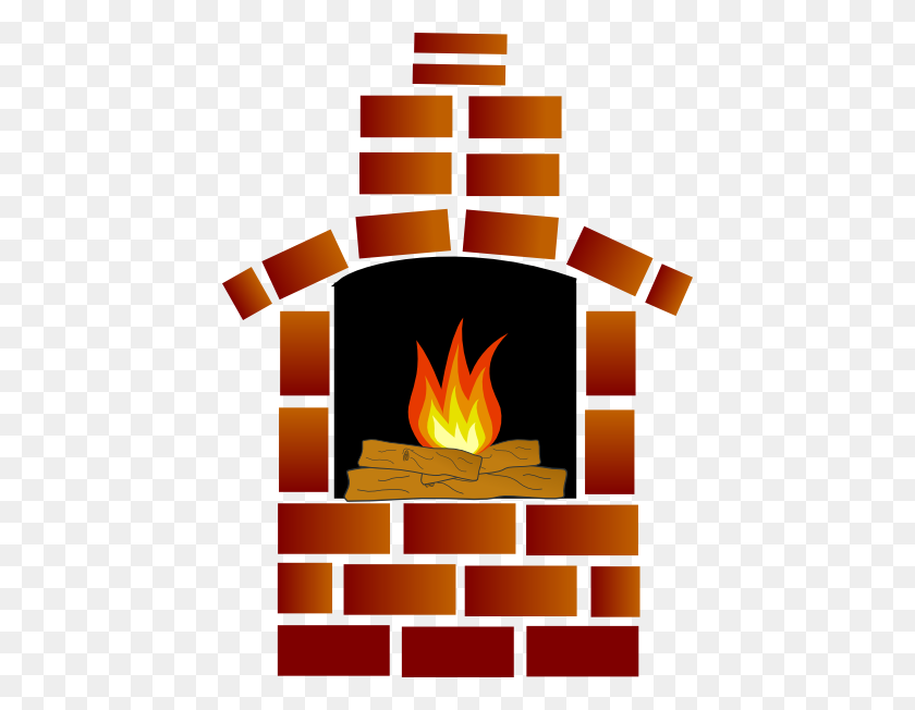 432x592 Brick Oven With Firewood And Flames Clip Art - Flames Clipart PNG