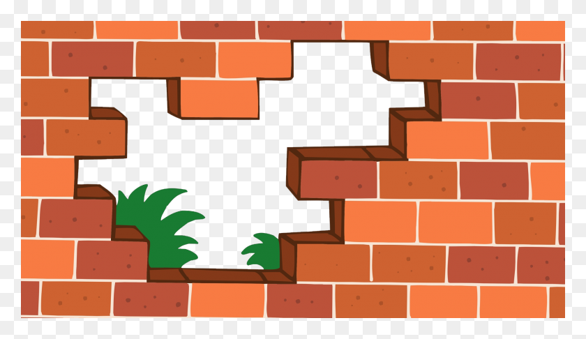 1929x1055 Brick Wall - Cracked Brick Wall Clipart