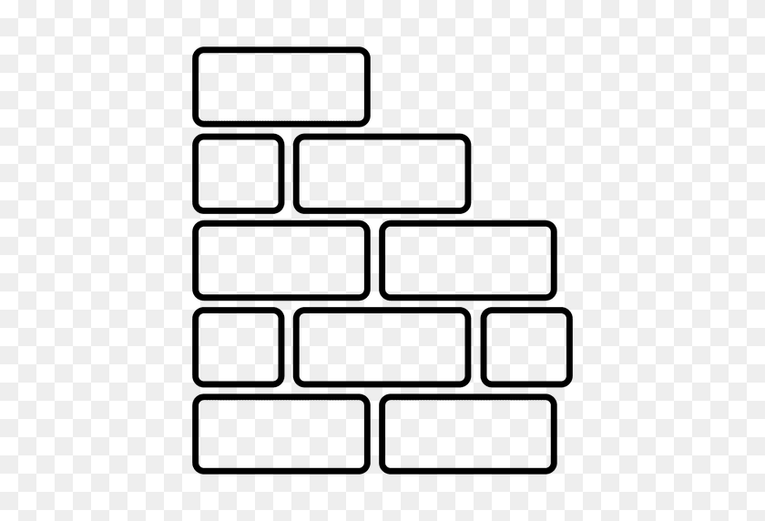 512x512 Bricks Wall Rounded Rectangle - Wall PNG