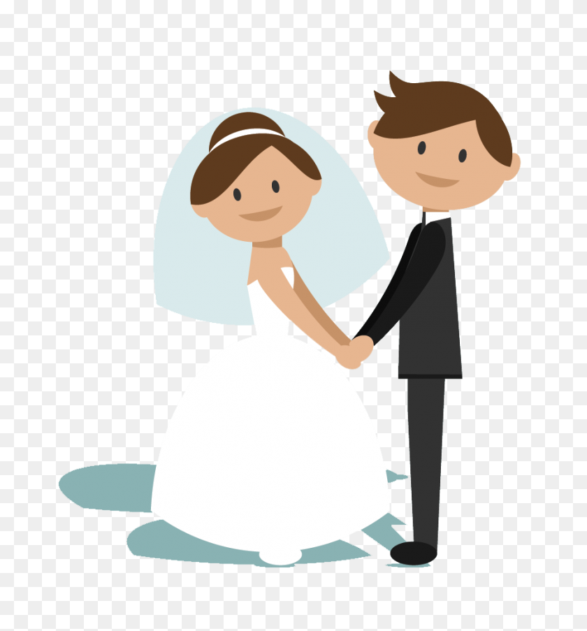 893x966 Bridal Art Wedding, Bride And Wedding - Wedding Couple Clipart
