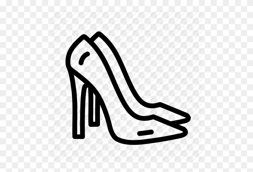 512x512 Zapato De Novia, Elegante, Tacón Alto, Zapato, Estilete, Boda, Icono De Mujer - Imágenes Prediseñadas De Tacones De Aguja