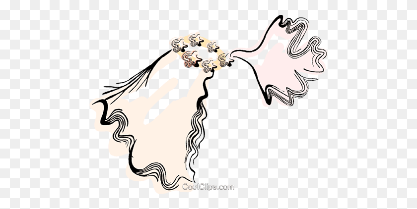 480x362 Bridal Veil Royalty Free Vector Clip Art Illustration - Wedding Veil Clipart
