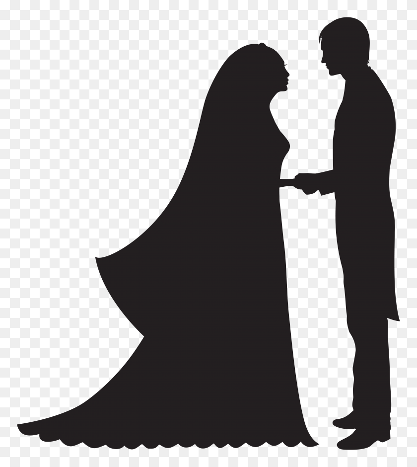 7089x8000 Bride And Groom Png Clip Art - Wedding Clipart PNG