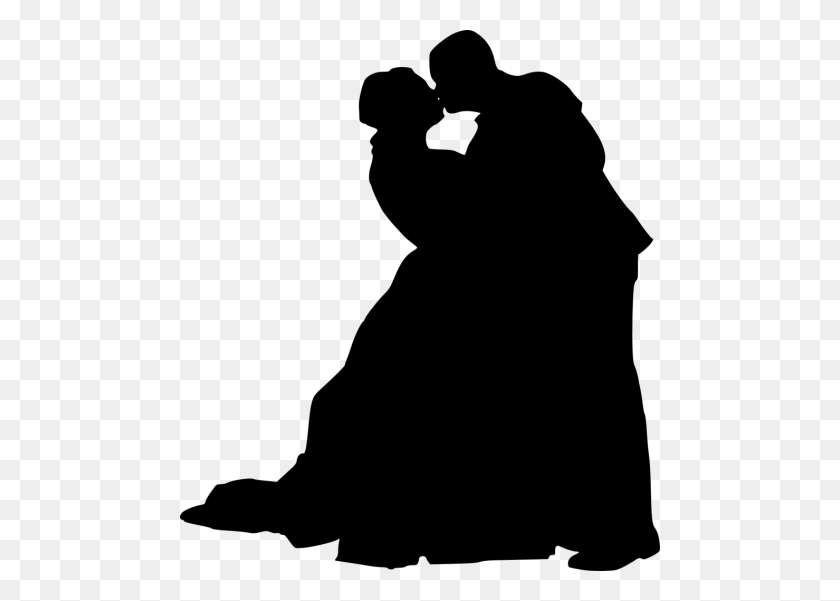 480x541 Bride And Groom Silhouette Png - Bride And Groom Silhouette PNG