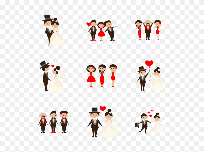 600x564 Bride Groom Icons - Bride And Groom Clipart Black And White