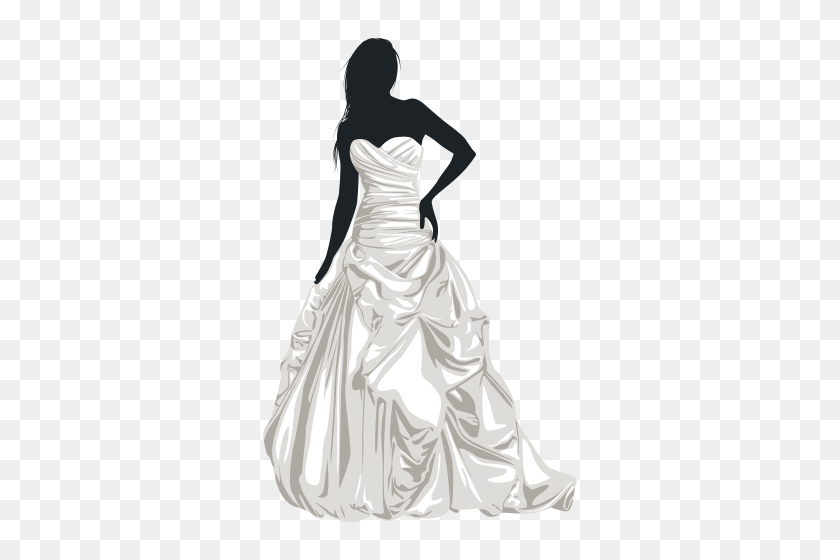324x500 Bride Silhouette Clip Art Weddings Silhouette Clip - Wedding Clipart
