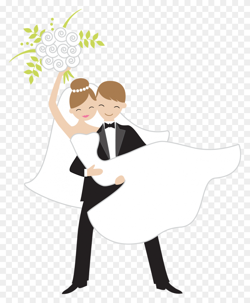 1302x1600 Bride Throwing The Bouquet Free Scrapbooking Images Art - Free Bride And Groom Clipart