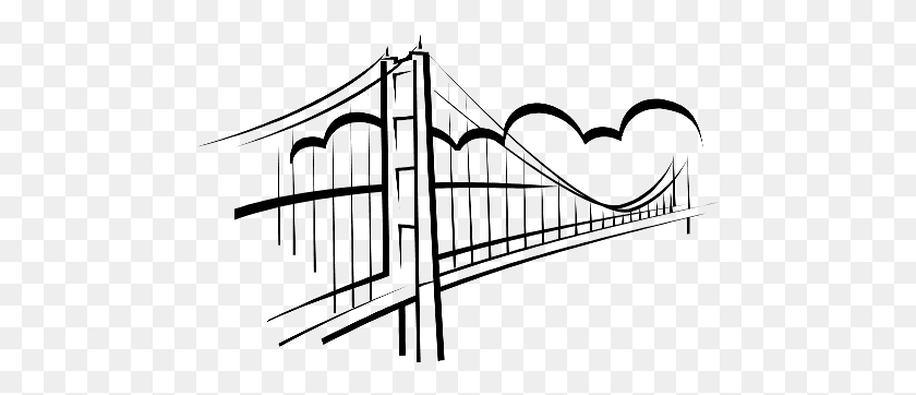 479x302 Bridge Clip Art Black And White Clip Art Bridge Clip Art Black - Golden Gate Clipart