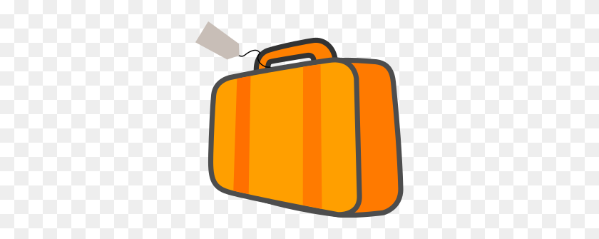 292x275 Briefcase Clipart Orange, Briefcase Orange Transparent Free - Briefcase Clipart