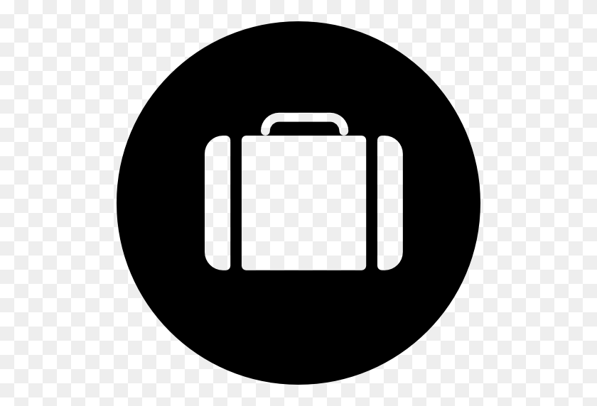 512x512 Briefcase In A Circle - Briefcase Icon PNG