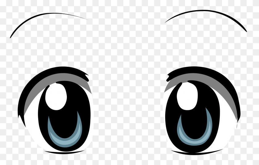 2000x1222 Ojos De Anime Brillantes - Ojo De Dibujos Animados Png
