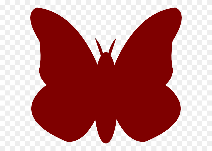 600x541 Bright Butterfly Right Clip Art - Rust Clipart