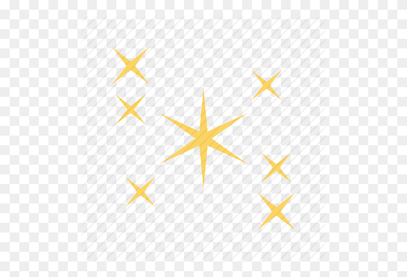 512x512 Bright, Galaxy, Night, Shine, Stars Icon - Gold Shine PNG