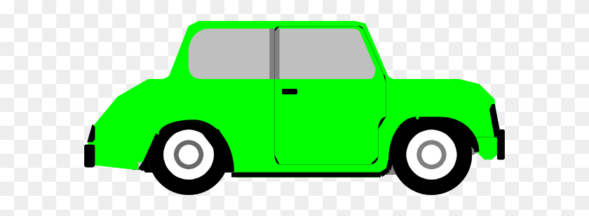 600x249 Png Ярко-Зеленый Автомобиль Клипарт