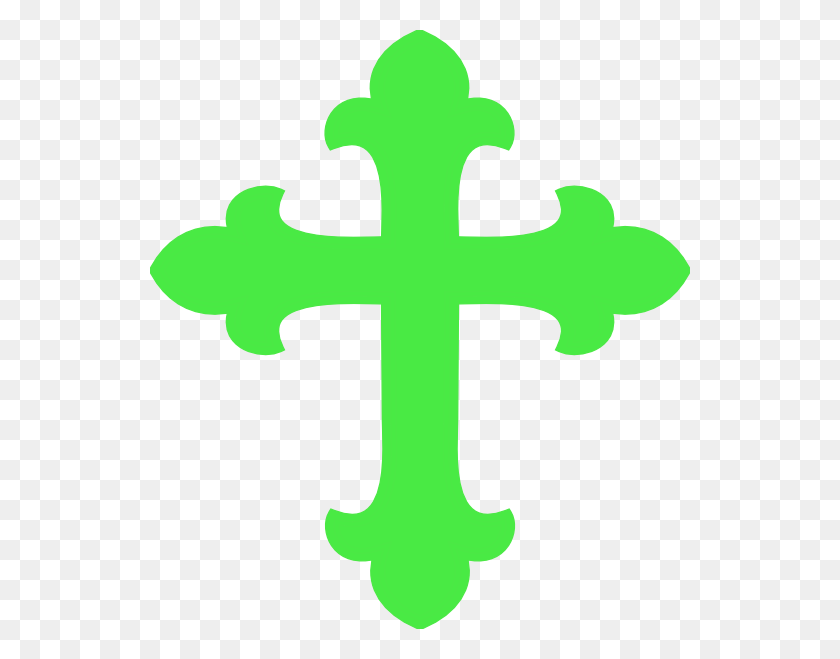 540x599 Ярко-Зеленый Крест Картинки - Яркий Свет Клипарт