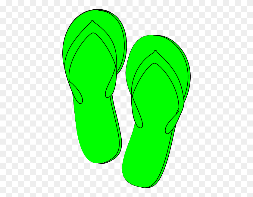 426x594 Bright Green Flip Flops Clip Art - Flip Clipart