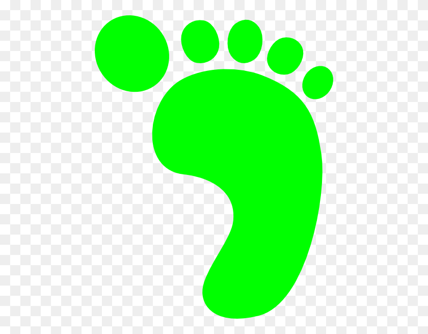 468x595 Bright Green Footprint Png Clip Arts For Web - Footprint PNG