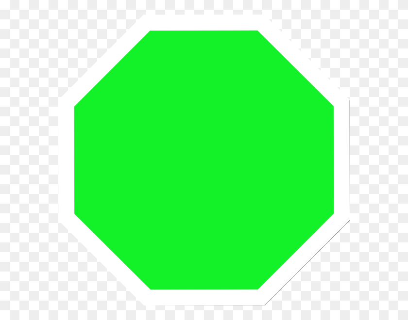 600x600 Bright Green Stop Sign Clip Art At Clkercom Vector Online Clipart - Stop Sign Clip Art Free