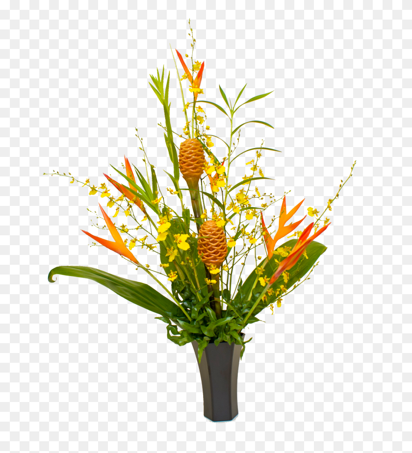 1444x1600 Brillante Sol De Hawai Tropical Hawaii Ramo De Flores De Hawai - Flores Silvestres Png